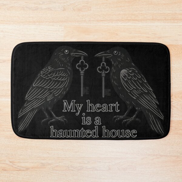 Item preview, My Heart Is a Haunted House – Gothic Raven Art with Antique Keys designed and sold by Mouraludia.