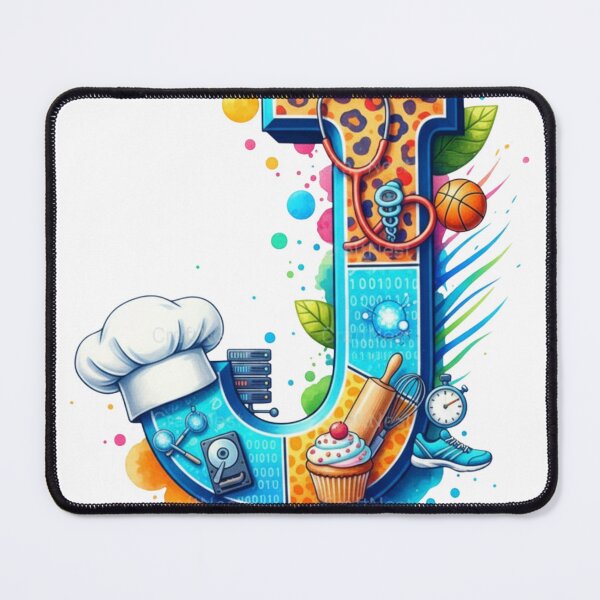 Item preview, Alphabet Fusion Art – Letter J (A–Z Collection) designed and sold by buycostarica.
