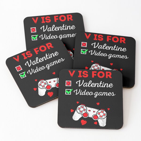 Item preview, V Is For Valentine Video Games Gamer Funny designed and sold by MerchDeviant.