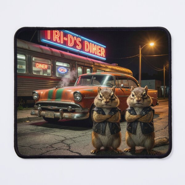 Item preview, Surly Chipmunks at Tri-D's Diner designed and sold by Tridentulus.