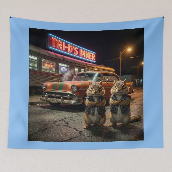 Item preview, Surly Chipmunks at Tri-D's Diner designed and sold by Tridentulus.