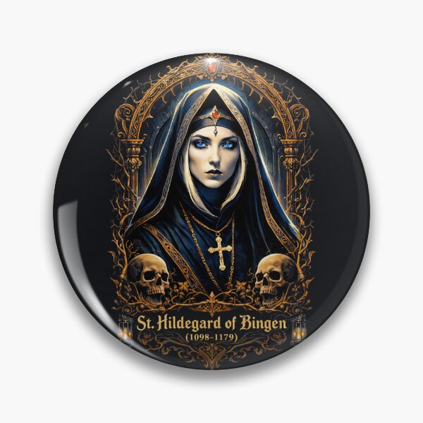 Item preview, Hildegard Noir — Gothic Saint Emblem designed and sold by Sanctum Icons.