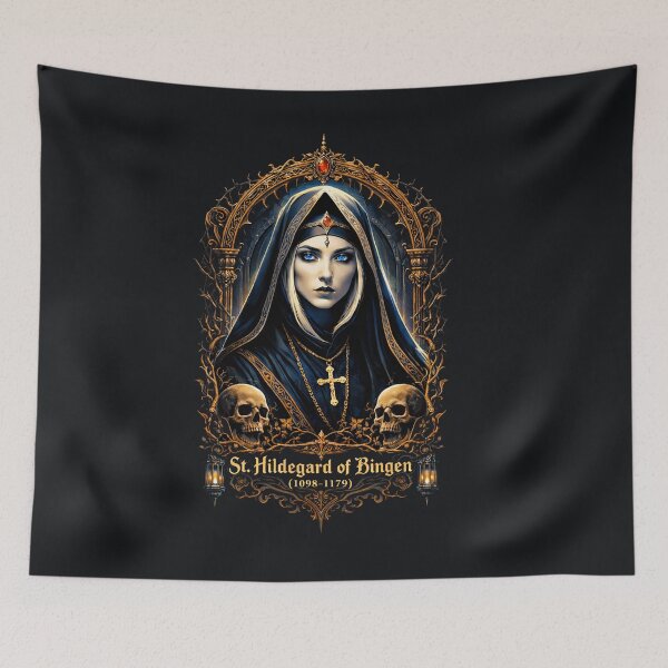 Item preview, Hildegard Noir — Gothic Saint Emblem designed and sold by Sanctum Icons.