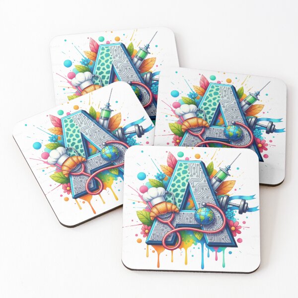 Item preview, Alphabet Fusion Art – Letter A (A–Z Collection) designed and sold by buycostarica.