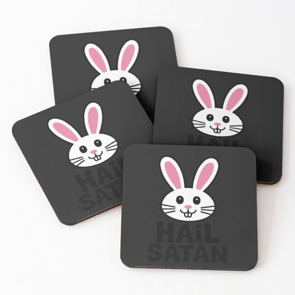 Item preview, Hail Satan Cute Satanistic Rabbit Death Metal designed and sold by Rackaam.