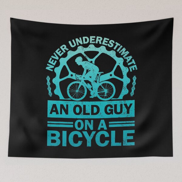Item preview, Never Underestimate An Old Guy On A Bicycle Funny Cycling designed and sold by pfanodlnazb.