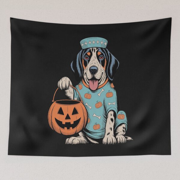 Item preview, Halloween Blue tick Coonhound designed and sold by Rackaam.