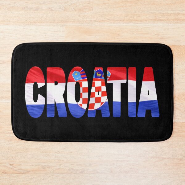 Item preview, CROATIA - Flag Flying in Wind cut to Letters Souvenir Sticker Shirt designed and sold by Adam Gormley.