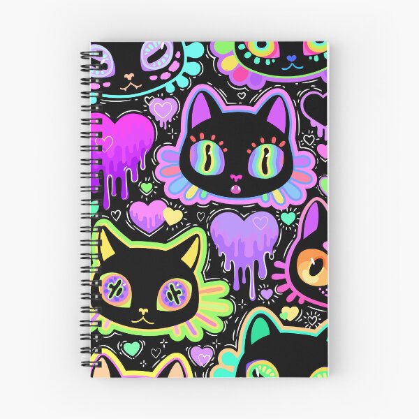 Item preview, Neon Kawaii Goth Cat Phone Case – Cute Creepy Pastel Horror Cats designed and sold by GiftsCreek.
