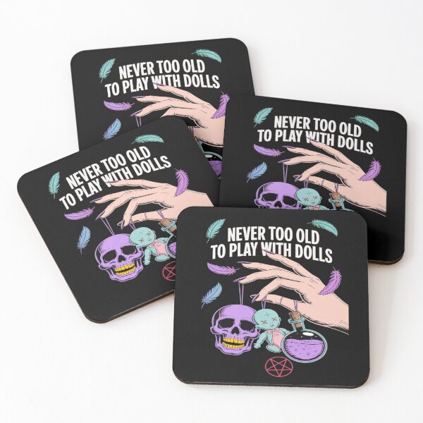Item preview, Never Too Old to Play with Dolls Halloween Witch Humor designed and sold by countntenov.