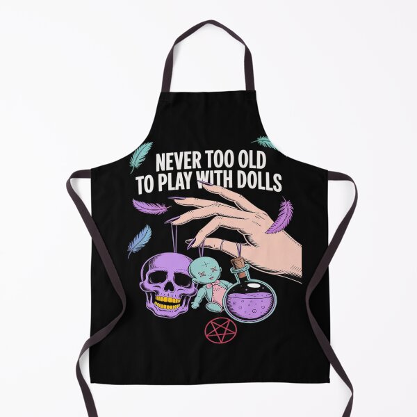 Item preview, Never Too Old to Play with Dolls Halloween Witch Humor designed and sold by countntenov.