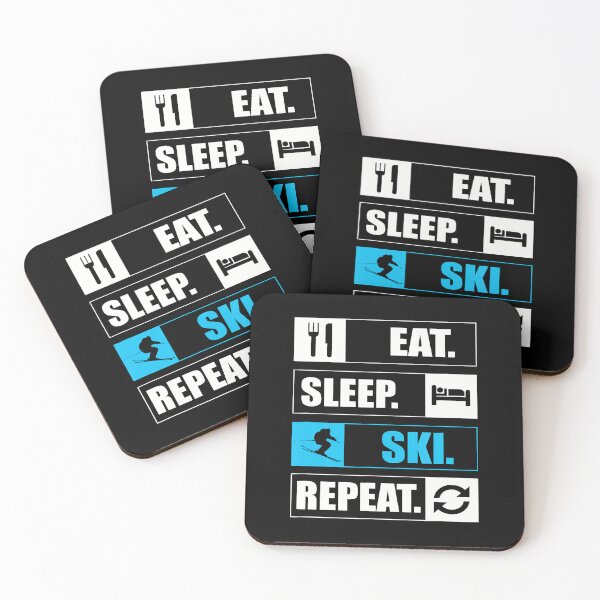 Item preview, Eat Sleep Ski Repeat Snow Fun designed and sold by prabuniard.