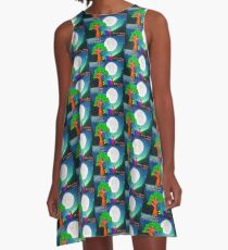Dinosaur Tree House, The Book of Yawns, Adventure 8 moon A-Line Dress