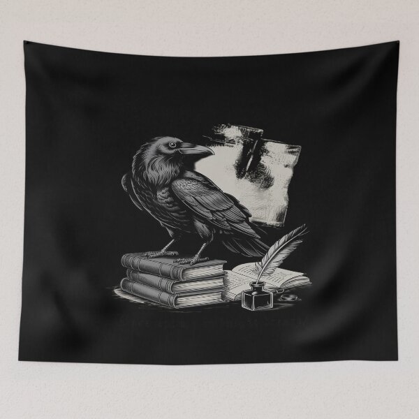 Item preview, Nevermore Once Upon a Midnight Dreary Gothic Raven designed and sold by Slwankol.