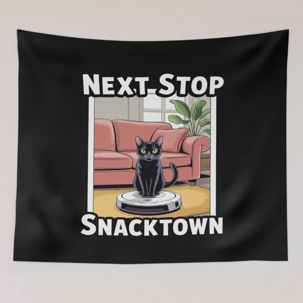 Item preview, Next Stop Snacktown Cat Robot Vacuum Cleaner Cat designed and sold by Slwankol.