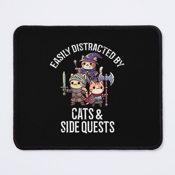 Item preview, Gamer Easily Distracted By Cats Side Quests Men Boys designed and sold by pfanodlnazb.
