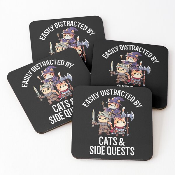 Item preview, Gamer Easily Distracted By Cats Side Quests Men Boys designed and sold by pfanodlnazb.