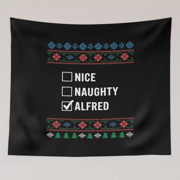 Item preview, Nice, Naughty, Alfred Ugly Sweater Style designed and sold by Slwankol.