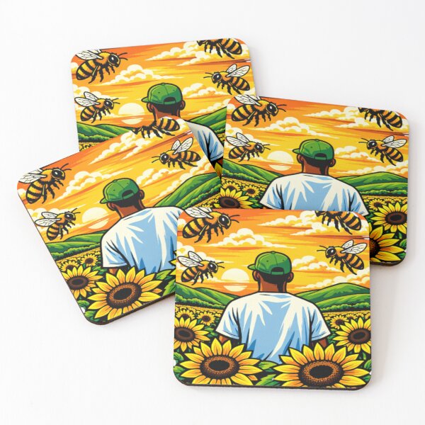 Item preview, Aesthetic Flower Boy Sunflower Garden & Bees Graphic designed and sold by LeighlaF45.