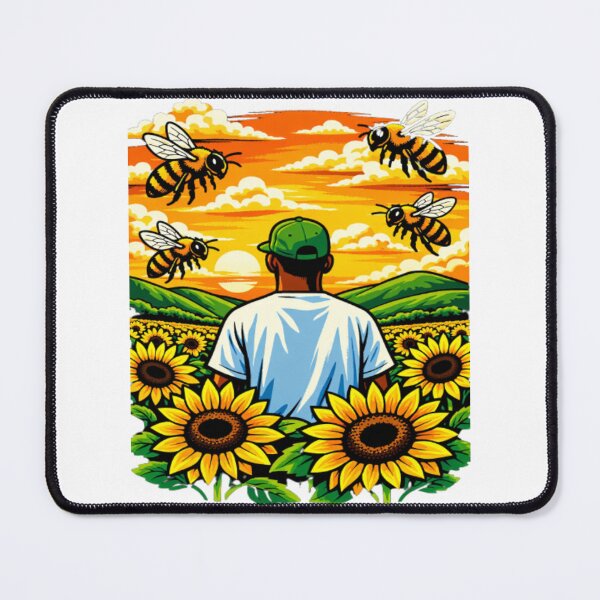 Item preview, Aesthetic Flower Boy Sunflower Garden & Bees Graphic designed and sold by LeighlaF45.