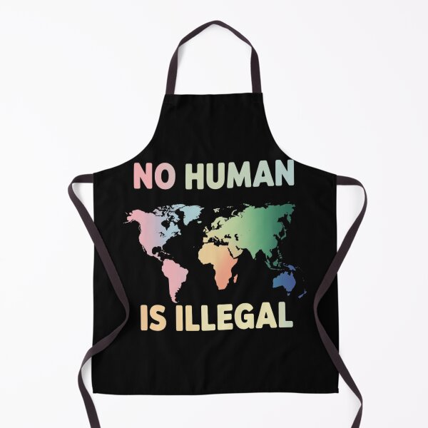 Item preview, No Human is Illegal World Map Immigrant Democrat designed and sold by Slwankol.