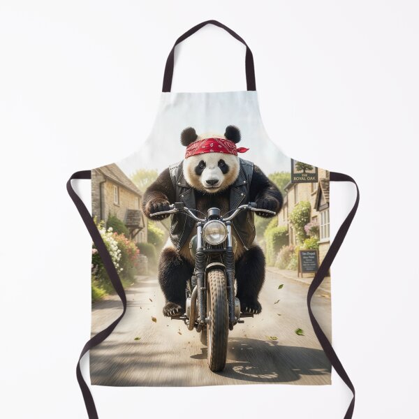 Item preview, Panda Tears Through English Village on His Motorcycle designed and sold by Tridentulus.