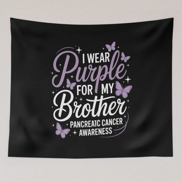 Item preview, I Wear Purple For My Brother, Pancreatic Cancer Fighter designed and sold by KonopikaaArt.