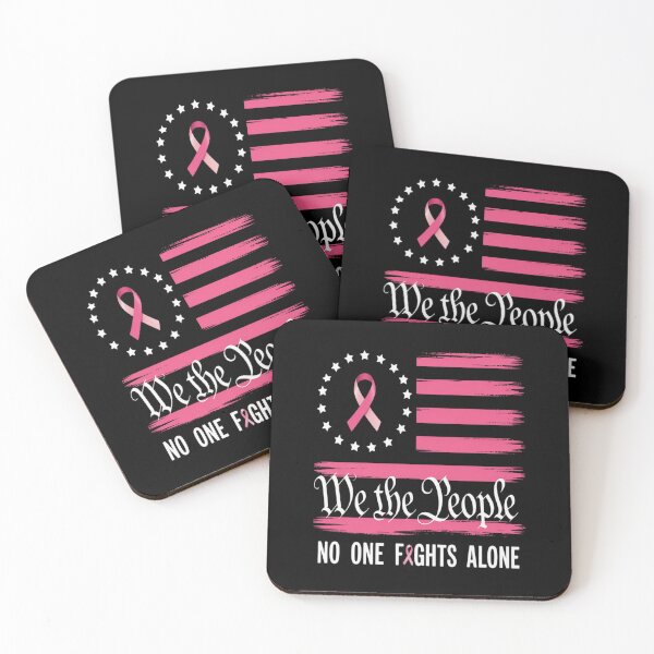Item preview, No One Fight Breast Cancer Alone American Flag Pink Ribbon designed and sold by Slwankol.