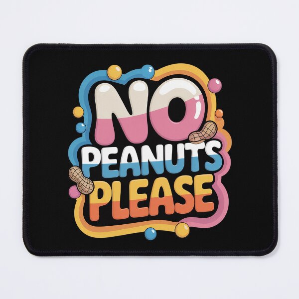 Item preview, No Peanuts Please Allergy Warning Alert Awareness designed and sold by genkihikki.