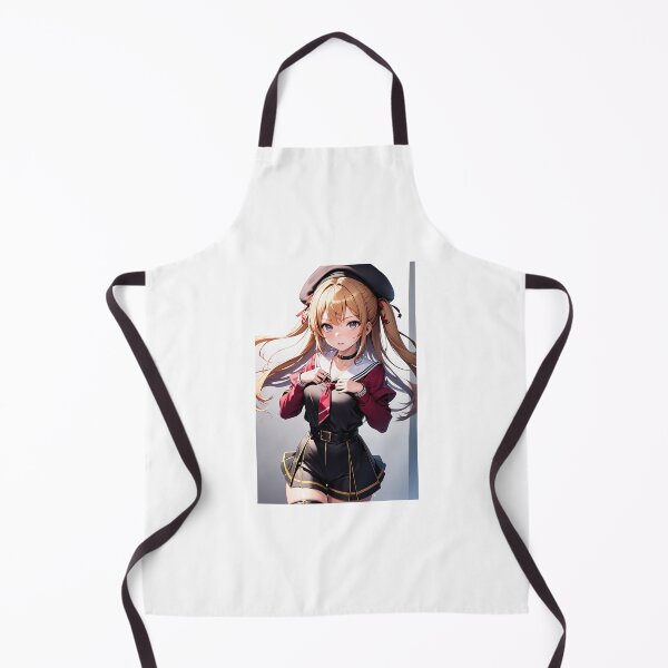 Item preview, Aesthetic Blonde Anime Schoolgirl – Stylish Twintails in Red and Black Uniform Art designed and sold by iloveanimechibi.