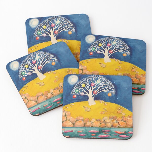 Item preview, White gum tree with Baubles designed and sold by PeasandPaint.