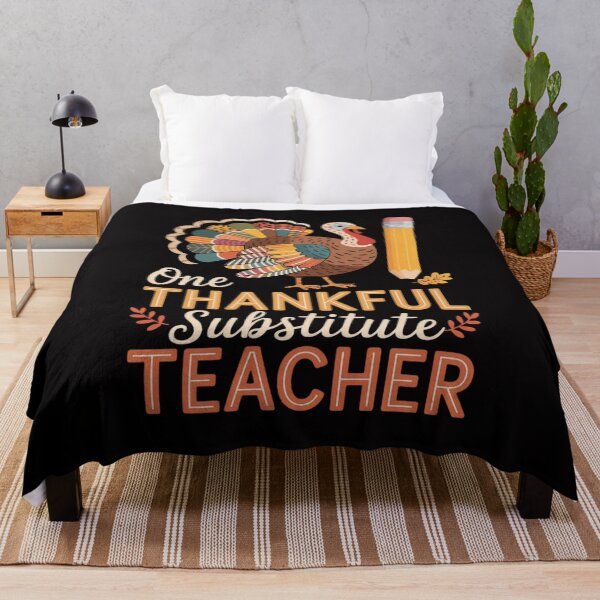 Item preview, One Thankful Substitute Teacher Turkey Leopard Thanksgiving designed and sold by teltvitossuilea.