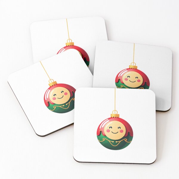 Item preview, Christmas Tree Ornament With Cute Face designed and sold by BankMano.