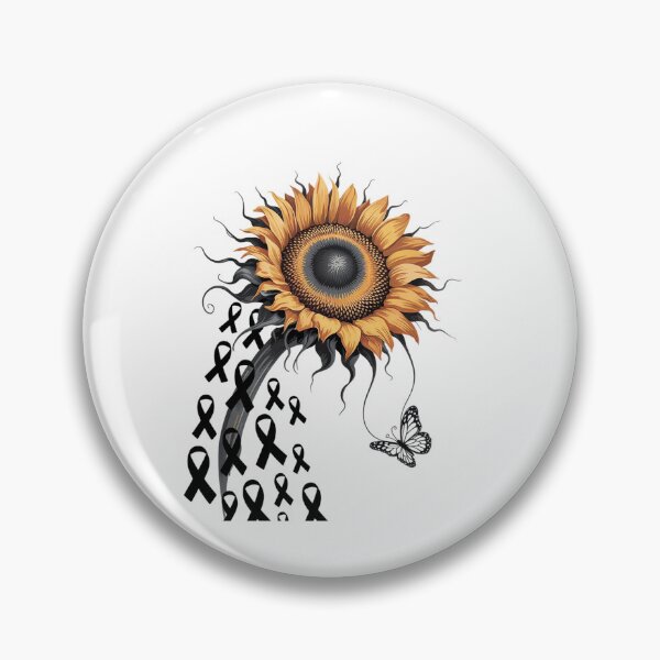 Item preview, MELANOMA CANCER Awareness Sunflower Black Ribbon  designed and sold by Rrettgison.
