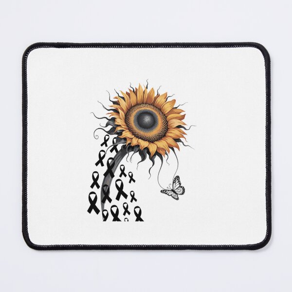 Item preview, MELANOMA CANCER Awareness Sunflower Black Ribbon designed and sold by Rrettgison.