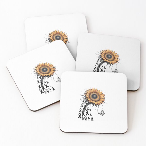 Item preview, MELANOMA CANCER Awareness Sunflower Black Ribbon  designed and sold by Rrettgison.