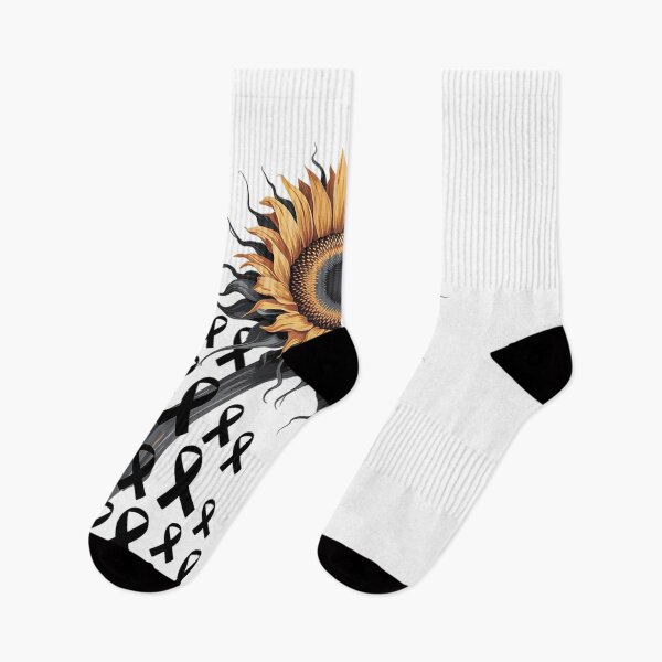 Item preview, MELANOMA CANCER Awareness Sunflower Black Ribbon  designed and sold by Rrettgison.