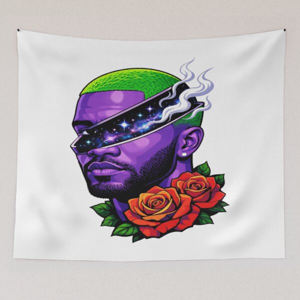Item preview, Frank Ocean Surreal Galaxy Blonde Portrait Aesthetic T-Shirt designed and sold by LeighlaF45.