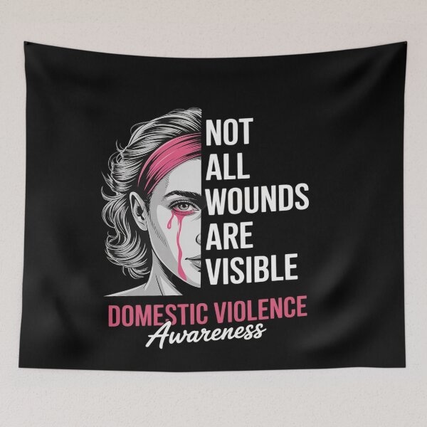 Item preview, Not All Wounds are Visible Domestic Violence Awareness designed and sold by genkihikki.