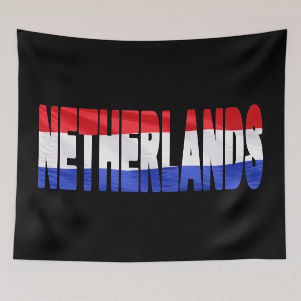 Item preview, NETHERLANDS - Flag Flying in Wind cut to Letters Souvenir Sticker Shirt designed and sold by Adam Gormley.