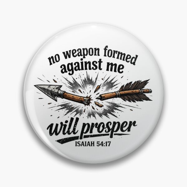 Item preview, No Weapon Formed Against Me Will Prosper - Shattered Arrow Graphic designed and sold by Faithloveshop.
