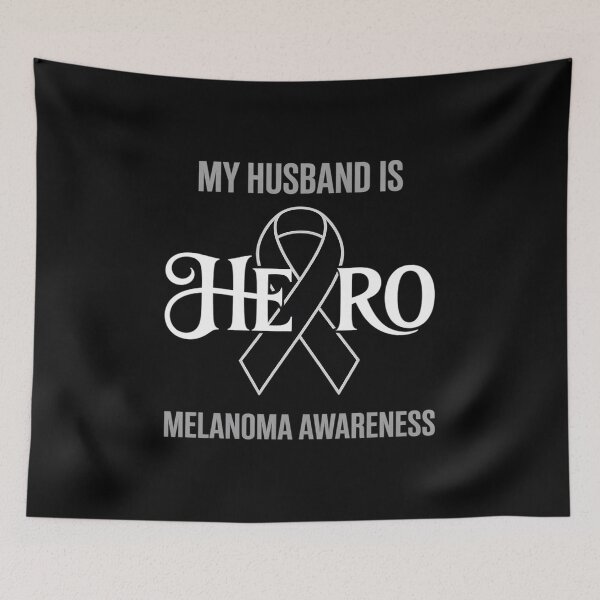 Item preview, Melanoma Skin Cancer Awareness My Husband is my Hero designed and sold by Rrettgison.