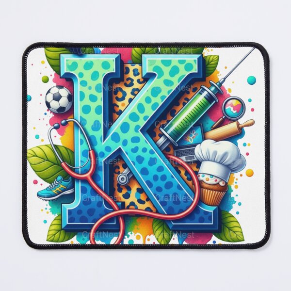 Item preview, Alphabet Fusion Art – Letter K (A–Z Collection) designed and sold by buycostarica.