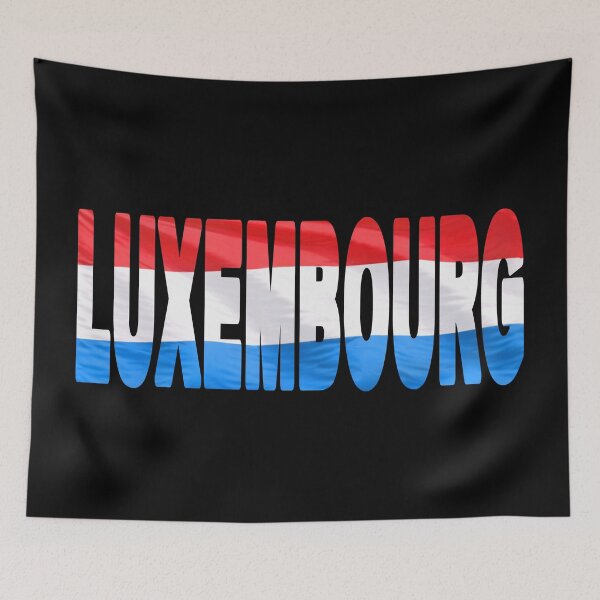 Item preview, LUXEMBOURG - Flag Flying in Wind cut to Letters Souvenir Sticker Shirt designed and sold by Adam Gormley.