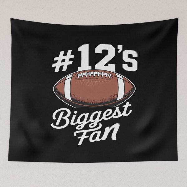 Item preview, Number 12 Biggest Fan Football Mom Supporter Son Cheer designed and sold by ProudForFunny.
