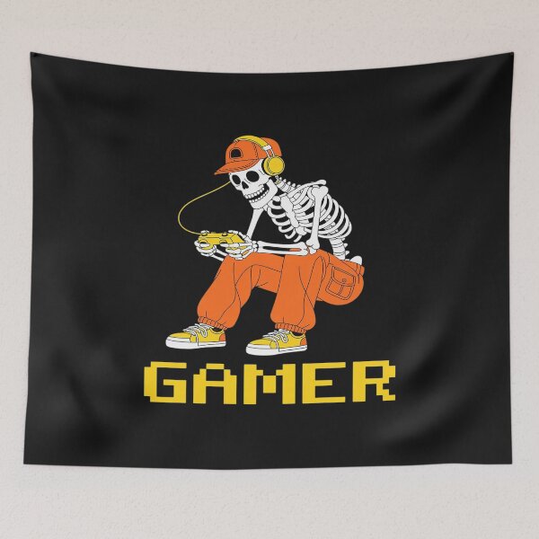 Item preview, Halloween Skeleton Gamer Video Gaming Funny Skeleton Gaming designed and sold by Rackaam.