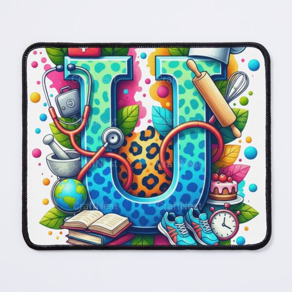 Item preview, Alphabet Fusion Art – Letter U (A–Z Collection) designed and sold by buycostarica.