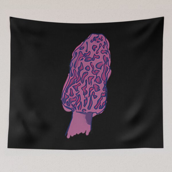 Item preview, Pink Morel Mushroom Minimal Illustration designed and sold by ukanisfeysv.