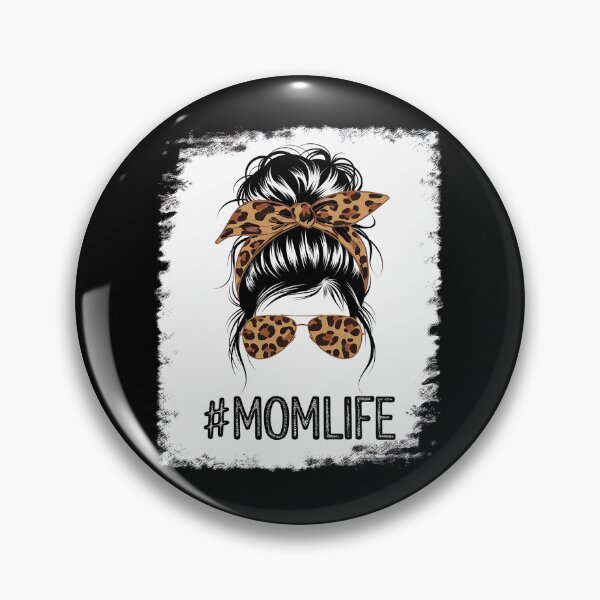 Item preview, Women Mom Life Bleached Shirt Mom Life Leopard Messy Bun designed and sold by Rrettgison.
