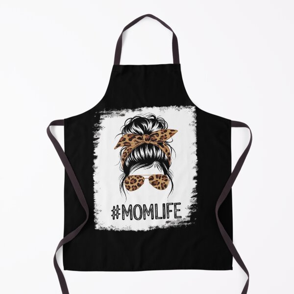 Item preview, Women Mom Life Bleached Shirt Mom Life Leopard Messy Bun designed and sold by Rrettgison.